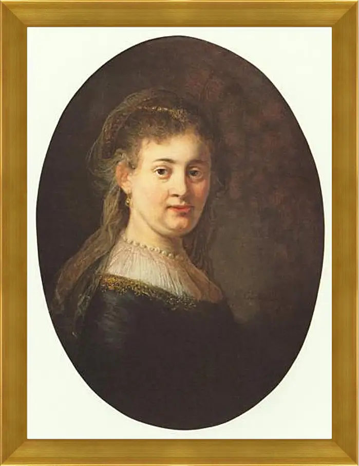 Картина в раме - Portrait of Saskia. Рембрандт