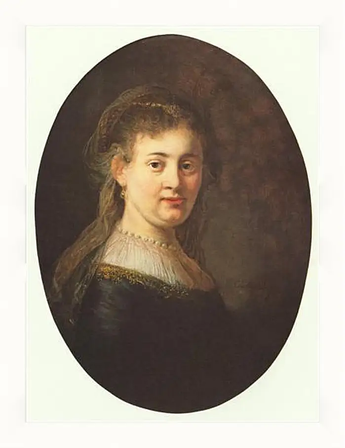 Картина в раме - Portrait of Saskia. Рембрандт