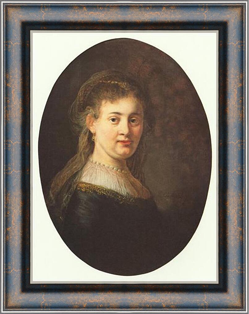 Картина в раме - Portrait of Saskia. Рембрандт