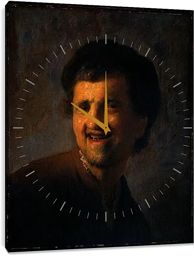 Часы картина - Yound man smiling. Рембрандт