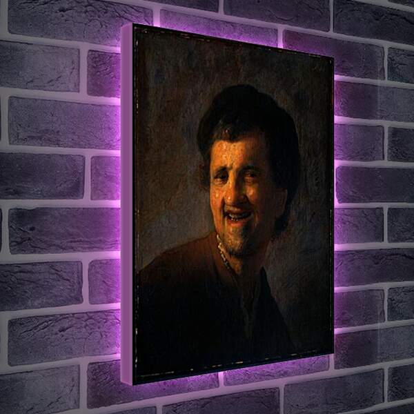 Лайтбокс световая панель - Yound man smiling. Рембрандт
