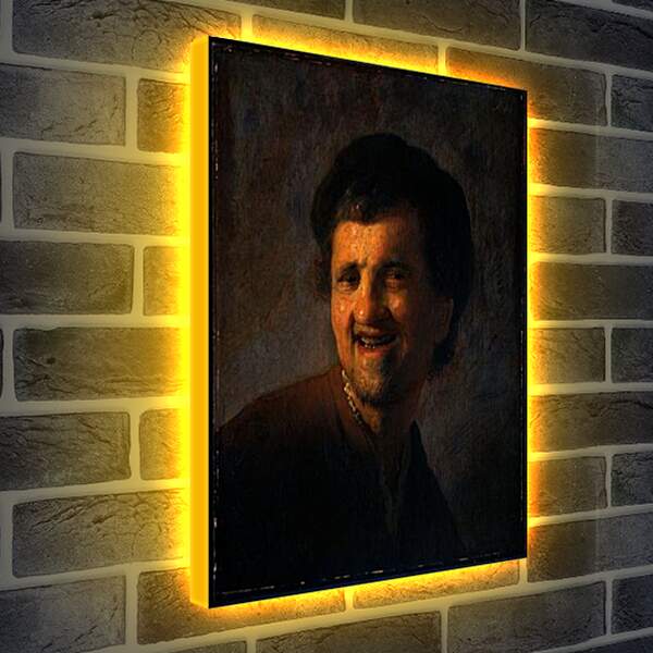 Лайтбокс световая панель - Yound man smiling. Рембрандт