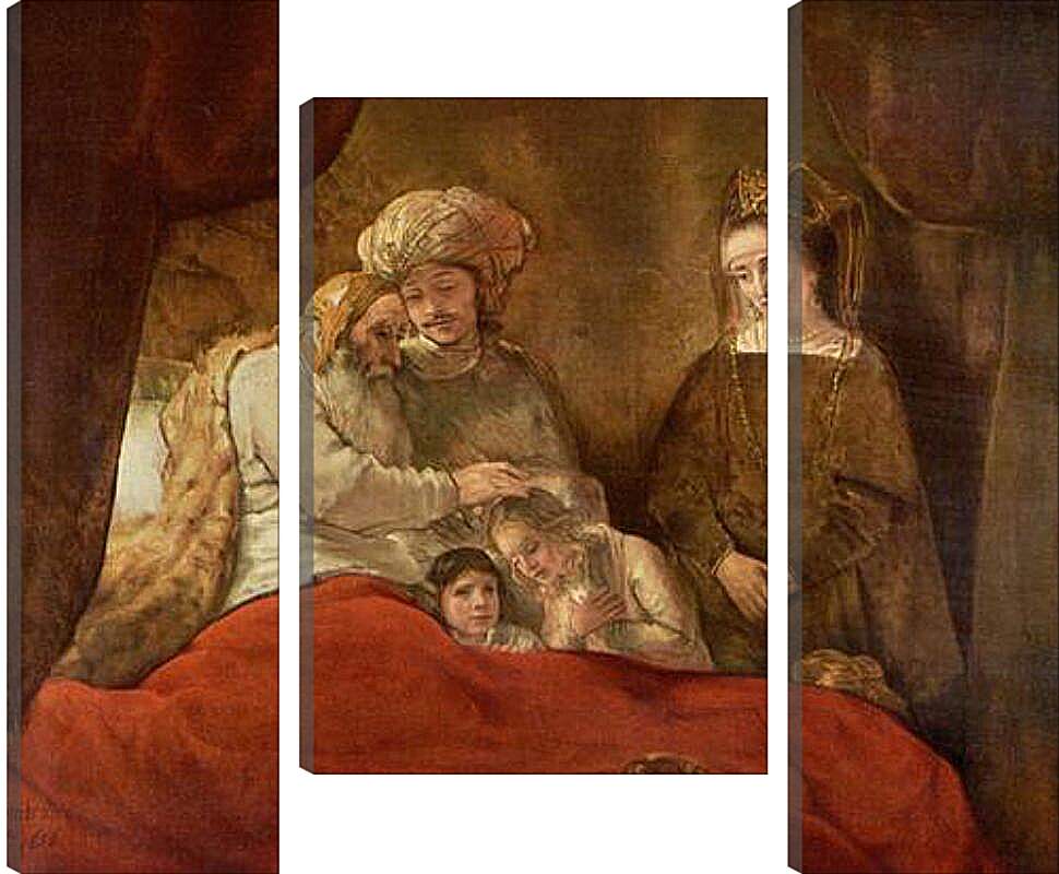 Модульная картина - Jacob Blessing The Sons Of Joseph. Рембрандт