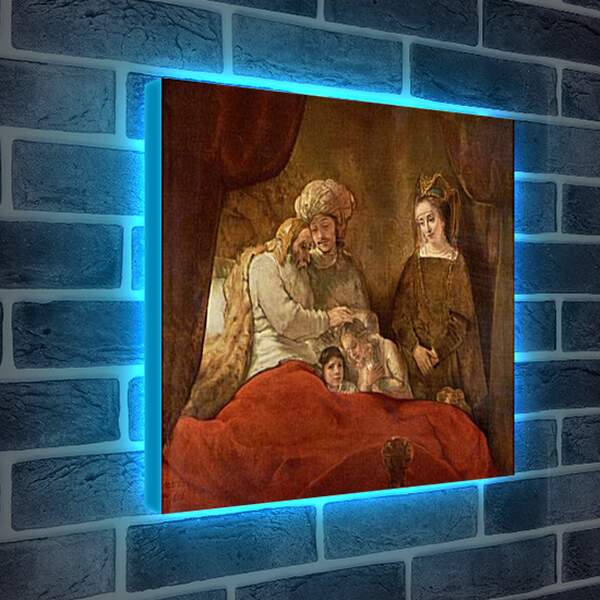 Лайтбокс световая панель - Jacob Blessing The Sons Of Joseph. Рембрандт