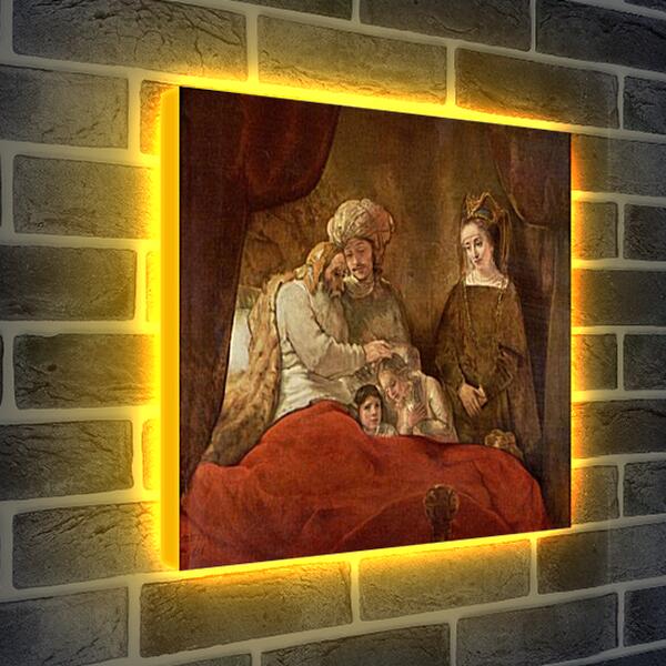 Лайтбокс световая панель - Jacob Blessing The Sons Of Joseph. Рембрандт