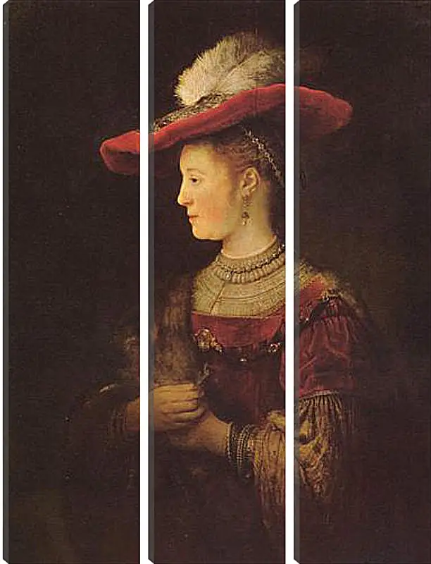 Модульная картина - Portrait of  Saskia van Uylenburch. Рембрандт