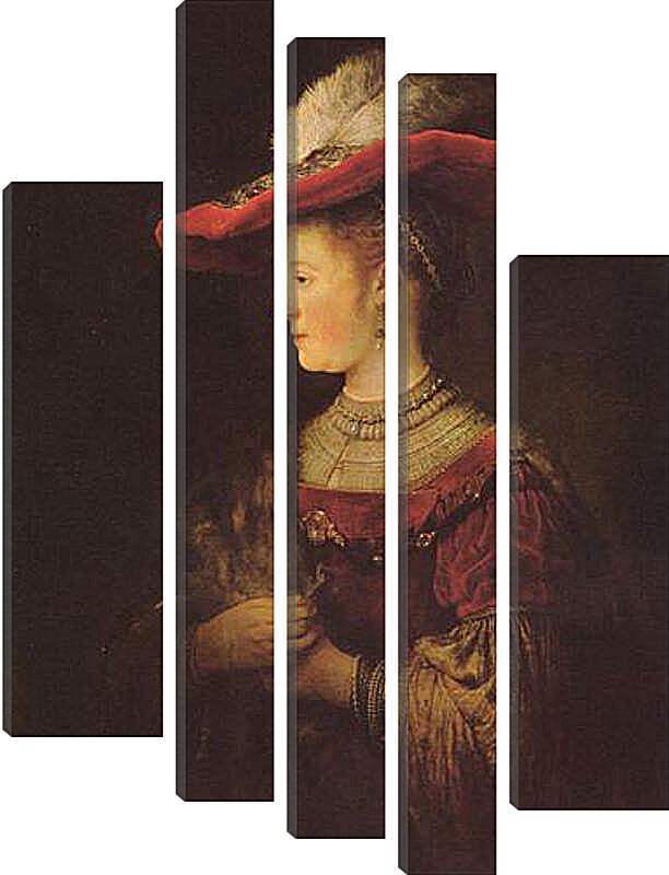 Модульная картина - Portrait of  Saskia van Uylenburch. Рембрандт