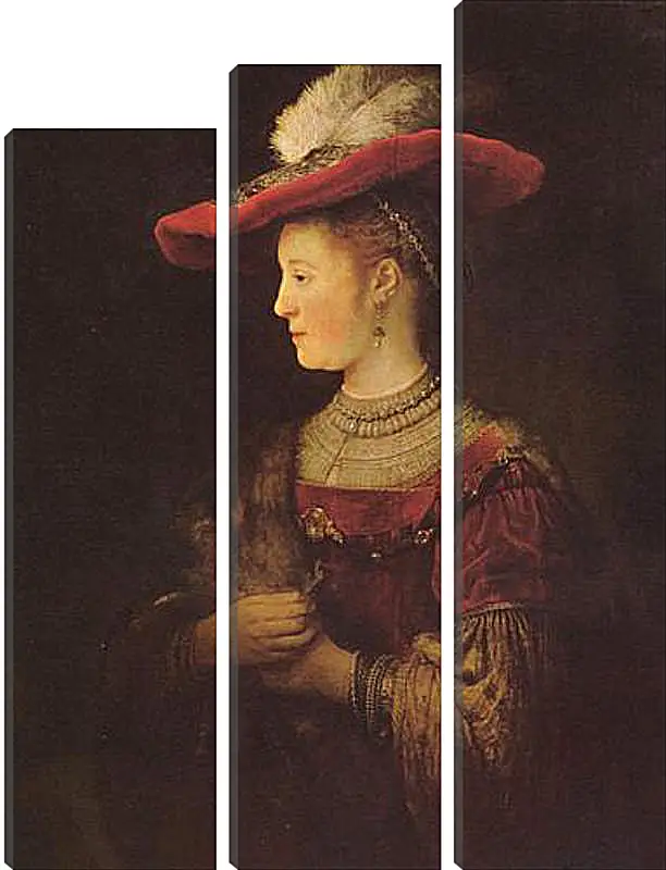 Модульная картина - Portrait of  Saskia van Uylenburch. Рембрандт