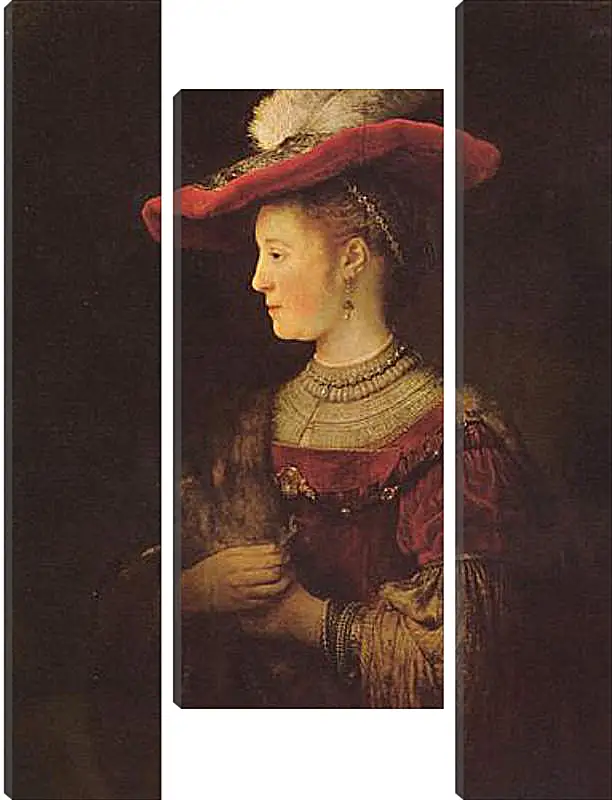 Модульная картина - Portrait of  Saskia van Uylenburch. Рембрандт