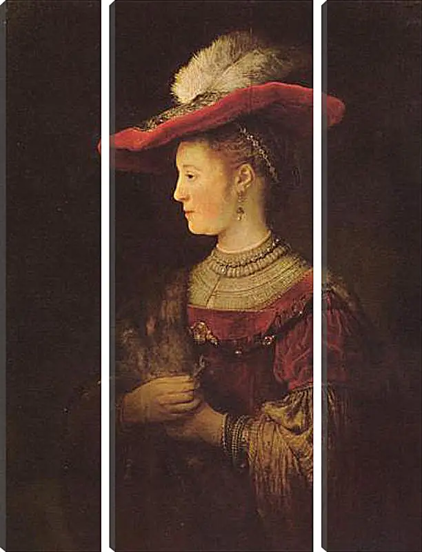 Модульная картина - Portrait of  Saskia van Uylenburch. Рембрандт