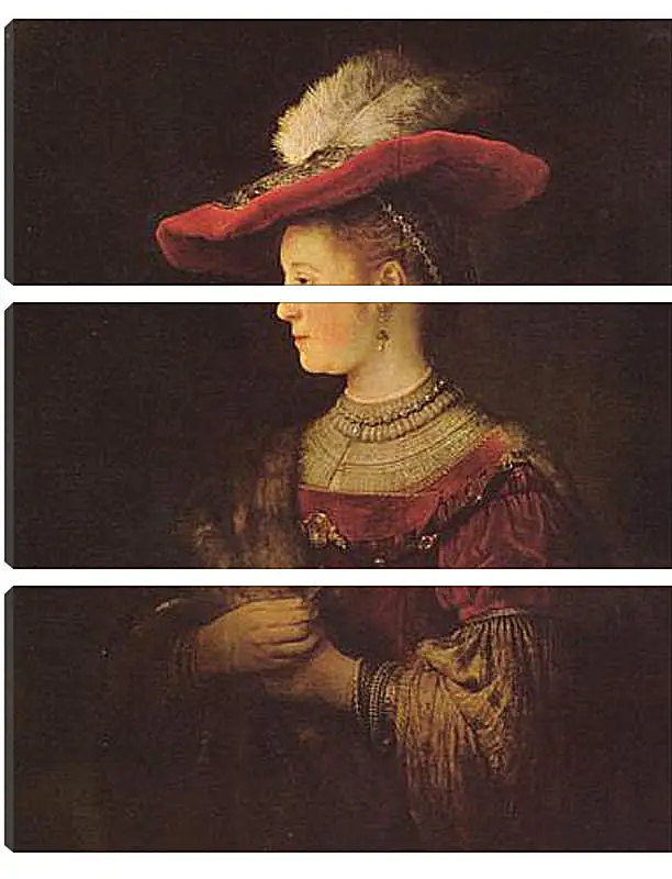 Модульная картина - Portrait of  Saskia van Uylenburch. Рембрандт