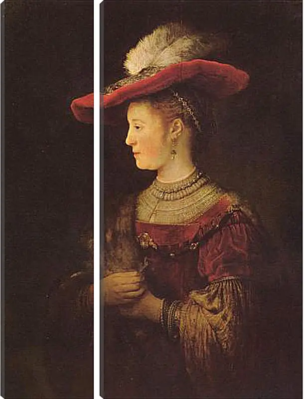 Модульная картина - Portrait of  Saskia van Uylenburch. Рембрандт