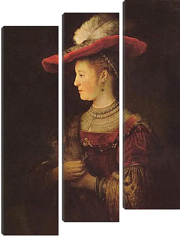 Модульная картина - Portrait of  Saskia van Uylenburch. Рембрандт