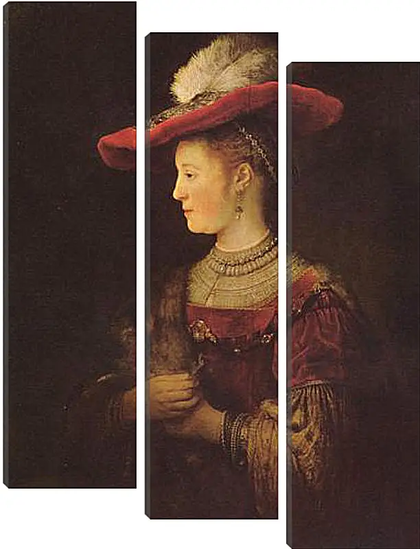 Модульная картина - Portrait of  Saskia van Uylenburch. Рембрандт