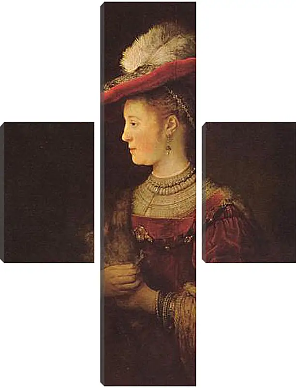 Модульная картина - Portrait of  Saskia van Uylenburch. Рембрандт