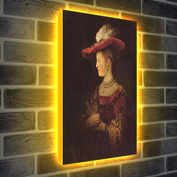 Лайтбокс световая панель - Portrait of  Saskia van Uylenburch. Рембрандт