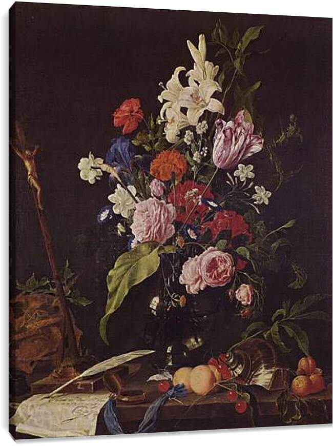 Постер и плакат - Натюрморт Цветы в вазе. Ян Хем Давидс Де