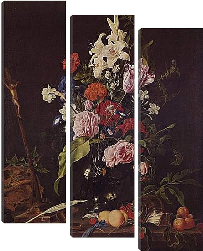 Модульная картина - Натюрморт Цветы в вазе. Ян Хем Давидс Де