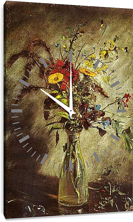 Часы картина - Цветы. Джон Констебл
