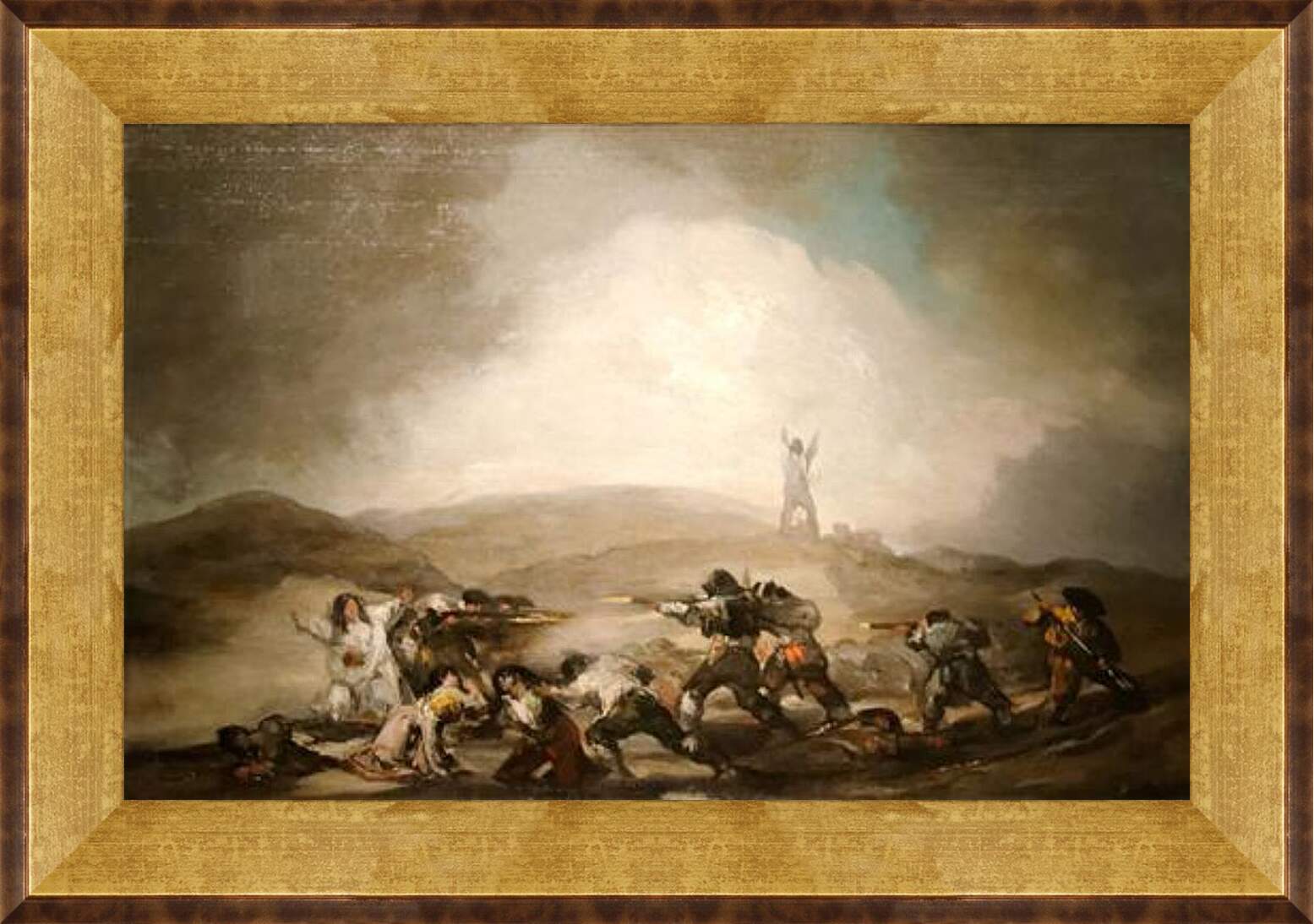 Картина в раме - Scene form the spanish war of independance. Франсиско Гойя