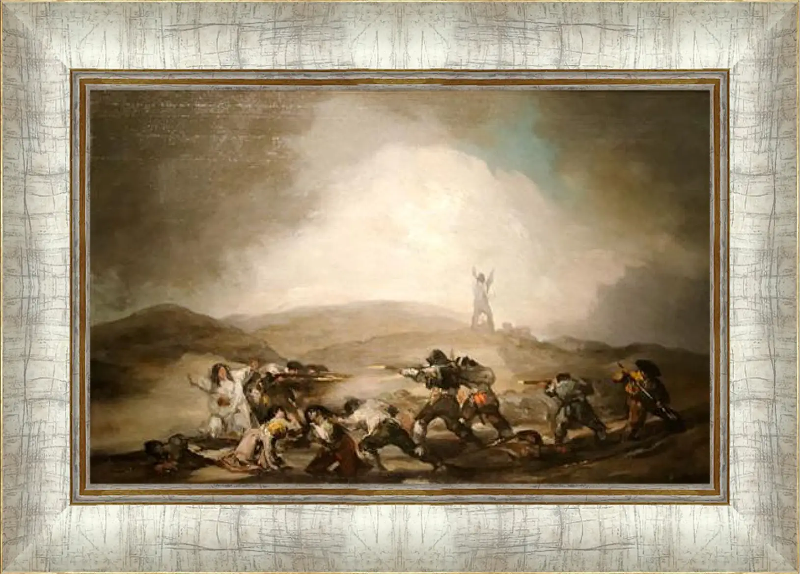 Картина в раме - Scene form the spanish war of independance. Франсиско Гойя