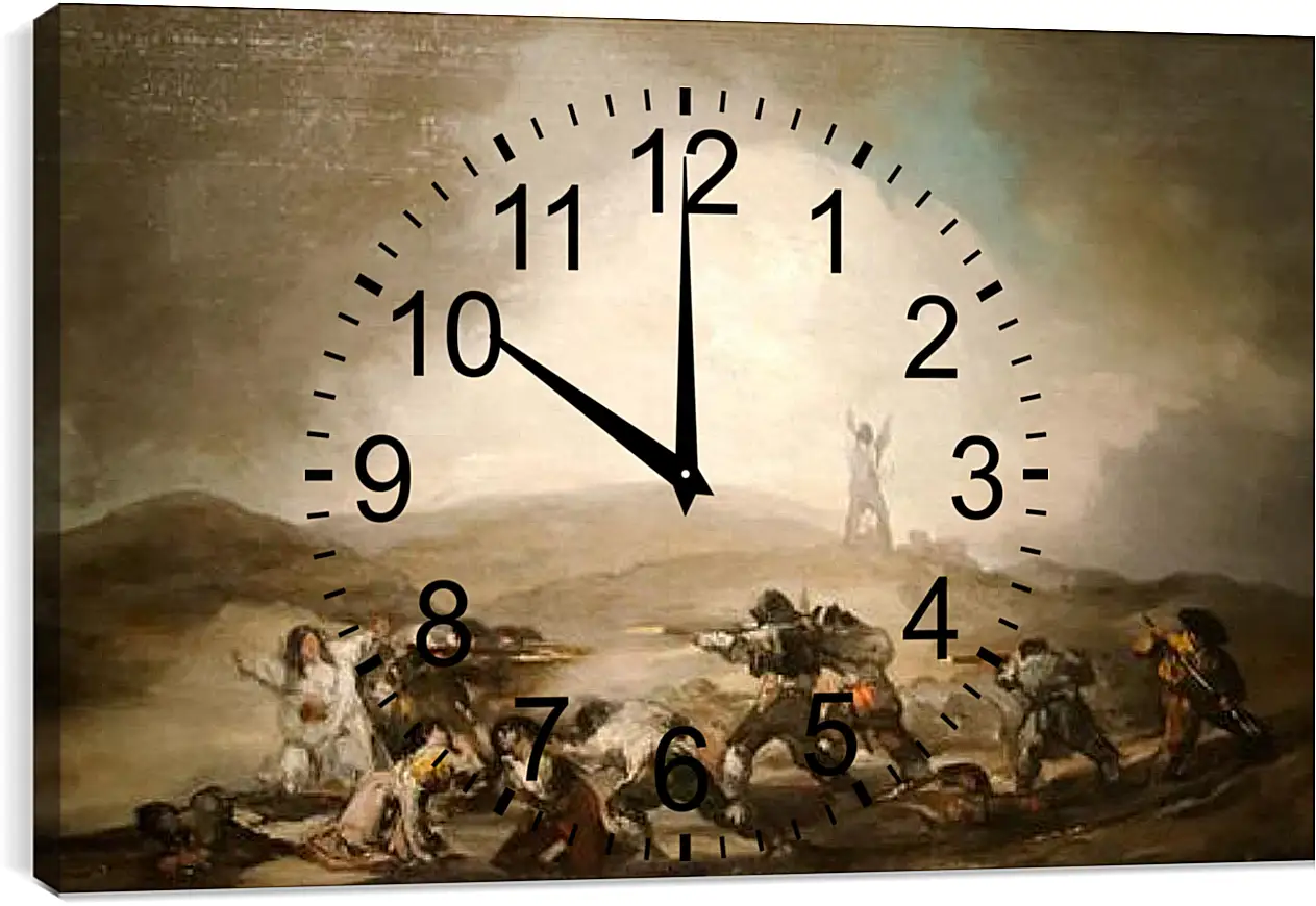 Часы картина - Scene form the spanish war of independance. Франсиско Гойя