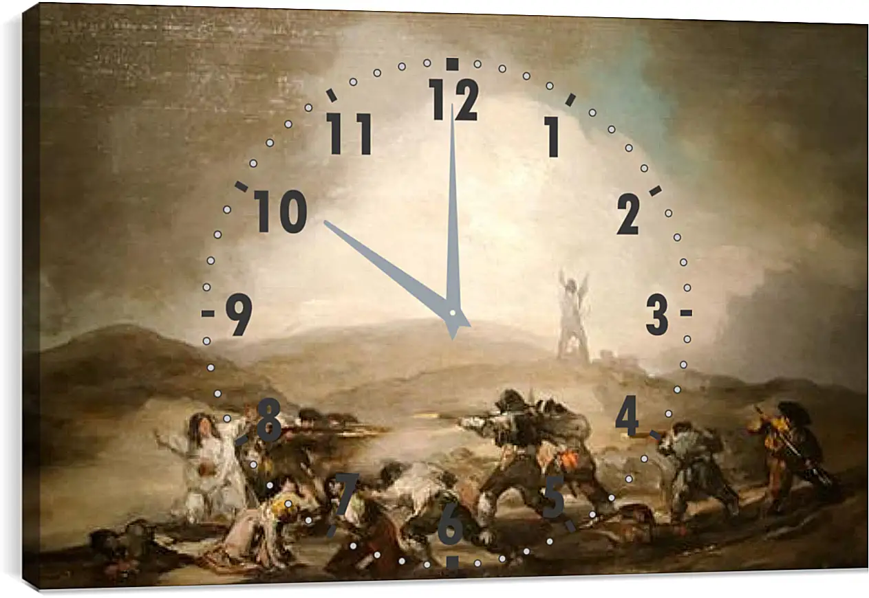 Часы картина - Scene form the spanish war of independance. Франсиско Гойя