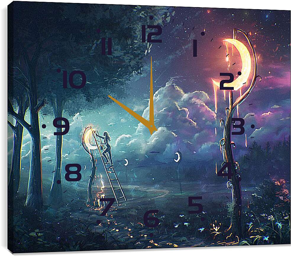 Часы картина - Красим месяцы