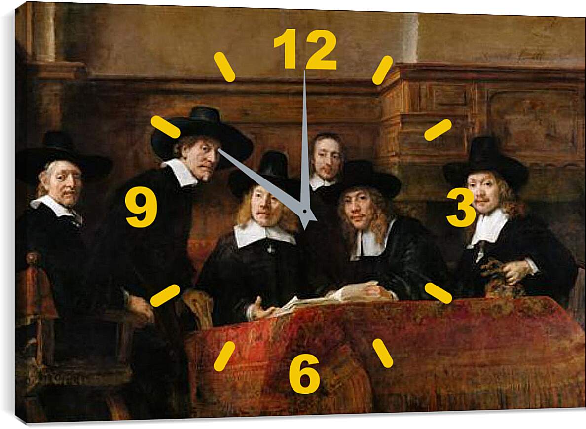 Часы картина - Синдики. Рембрандт