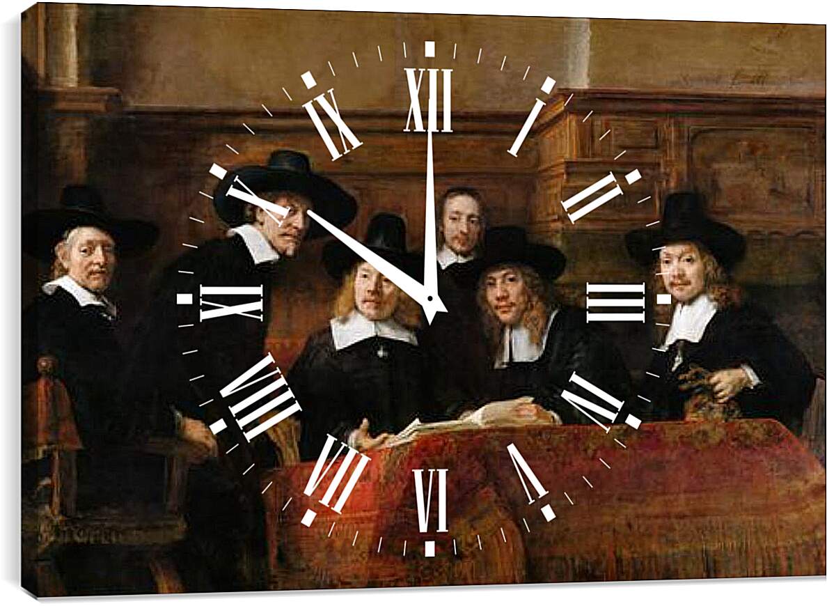 Часы картина - Синдики. Рембрандт