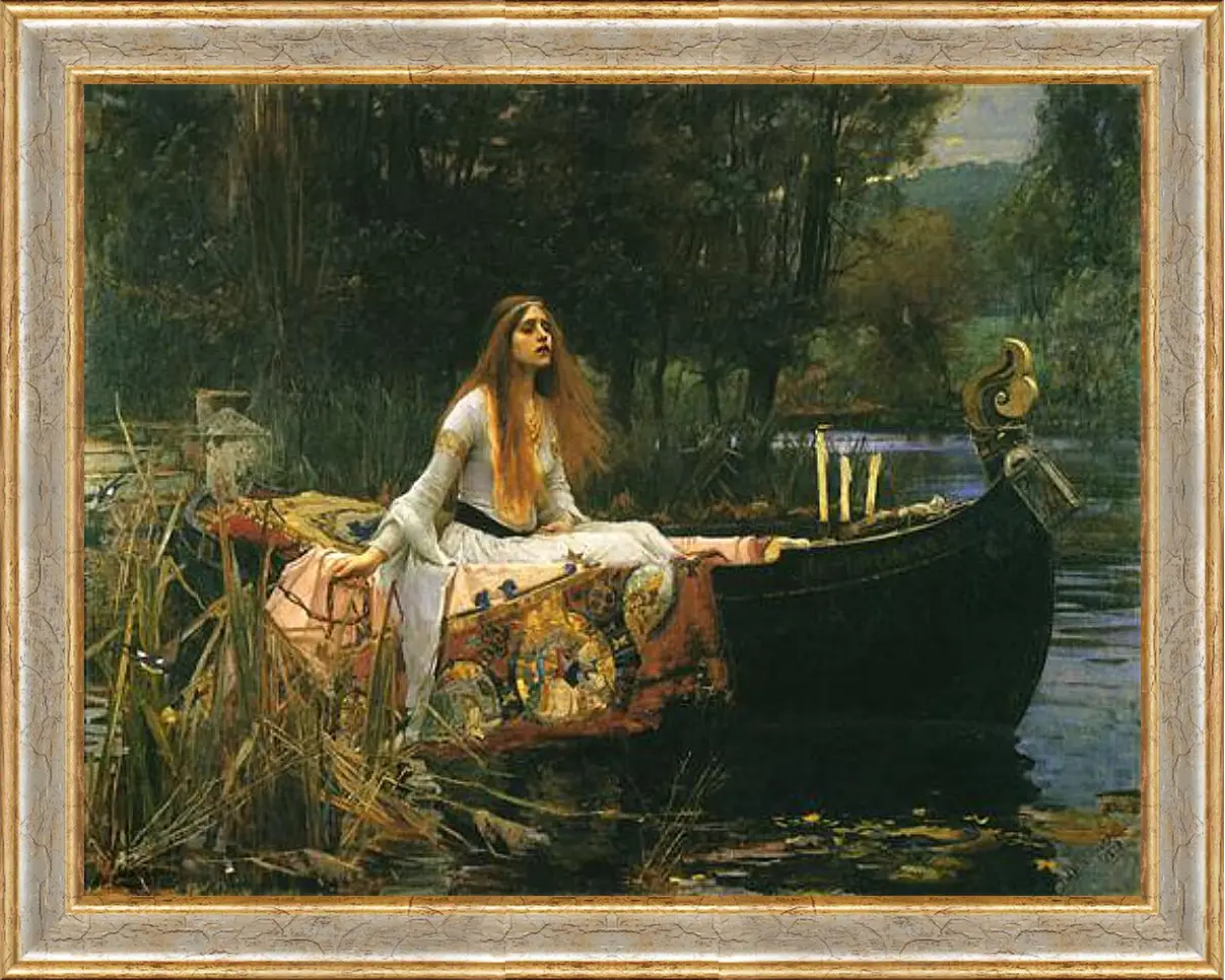 Картина в раме - The Lady of Shalott. Джон Уотерхаус