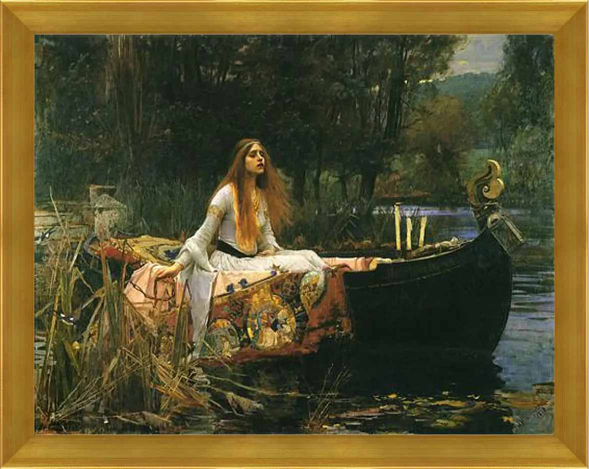 Картина в раме - The Lady of Shalott. Джон Уотерхаус