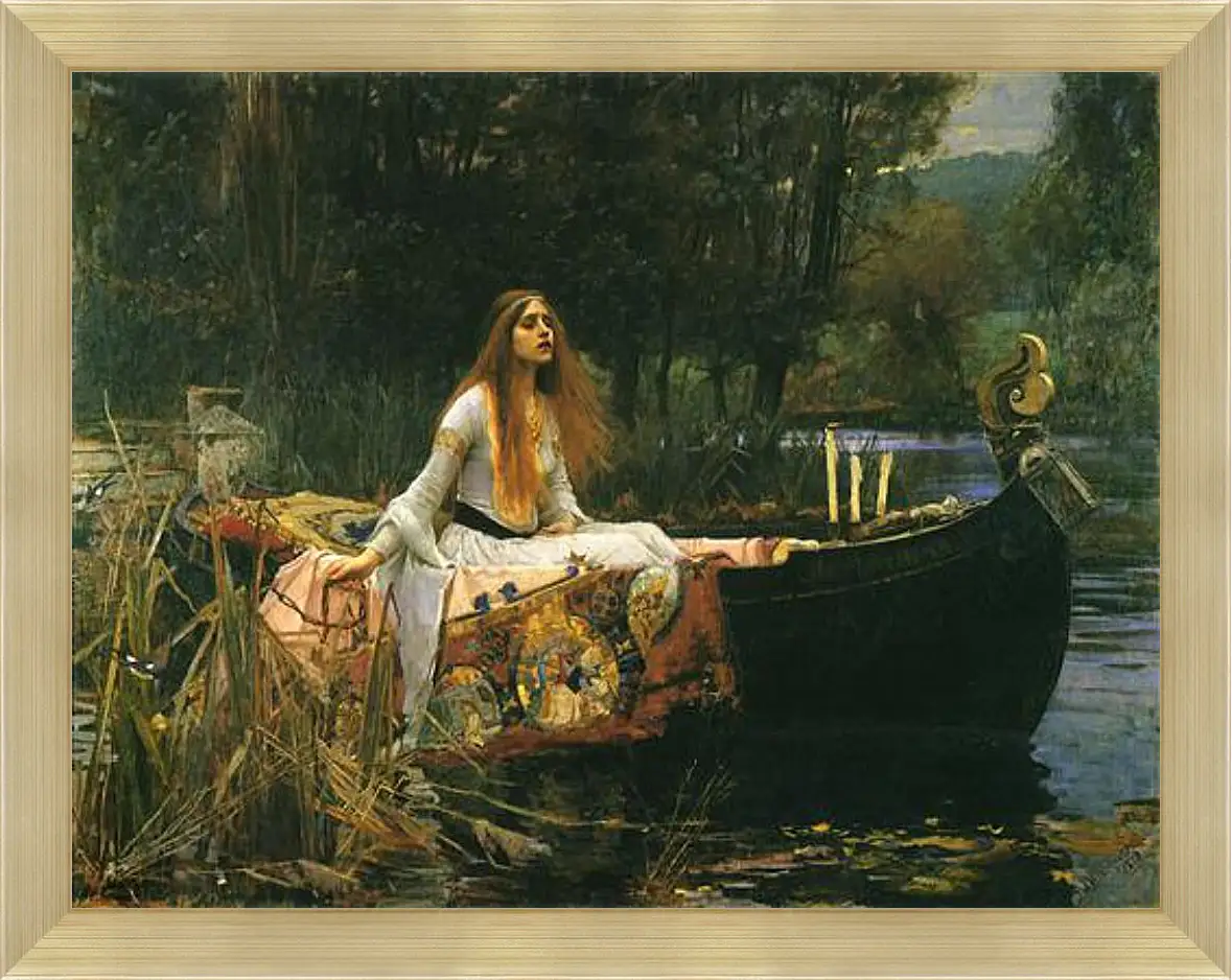 Картина в раме - The Lady of Shalott. Джон Уотерхаус