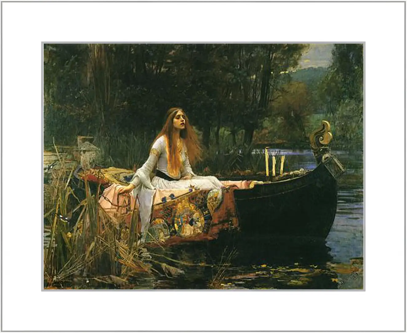 Картина в раме - The Lady of Shalott. Джон Уотерхаус