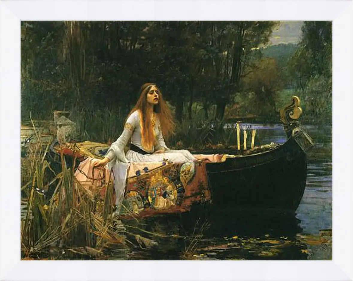 Картина в раме - The Lady of Shalott. Джон Уотерхаус