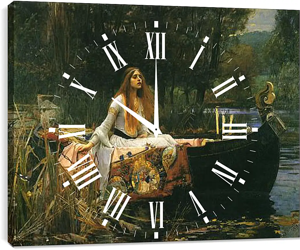 Часы картина - The Lady of Shalott. Джон Уотерхаус