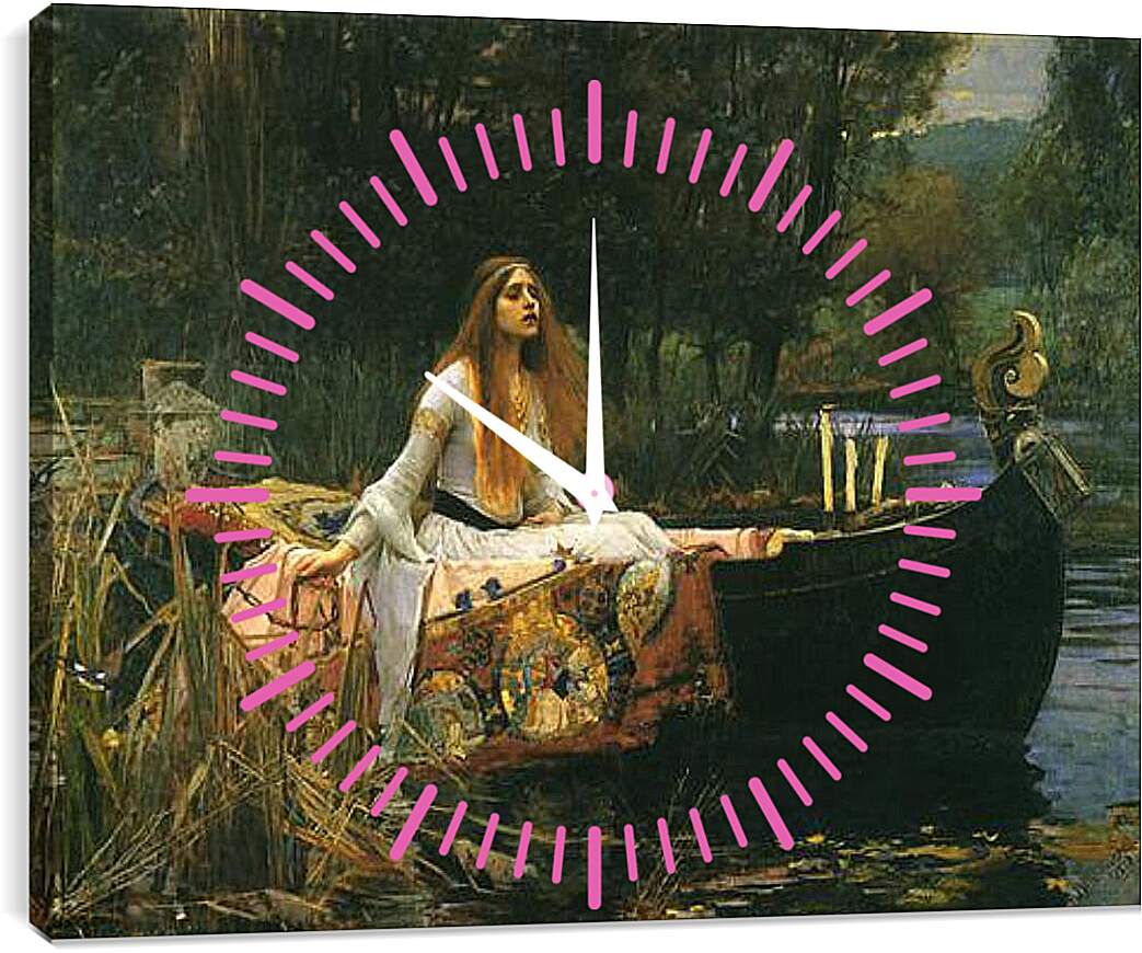 Часы картина - The Lady of Shalott. Джон Уотерхаус