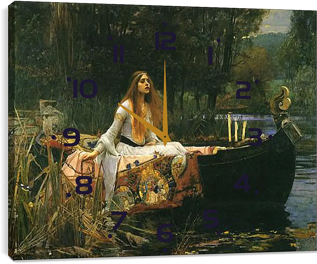 Часы картина - The Lady of Shalott. Джон Уотерхаус