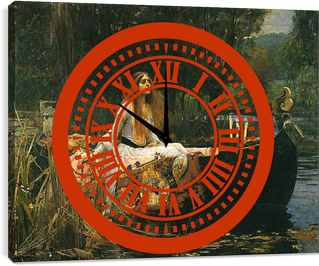 Часы картина - The Lady of Shalott. Джон Уотерхаус