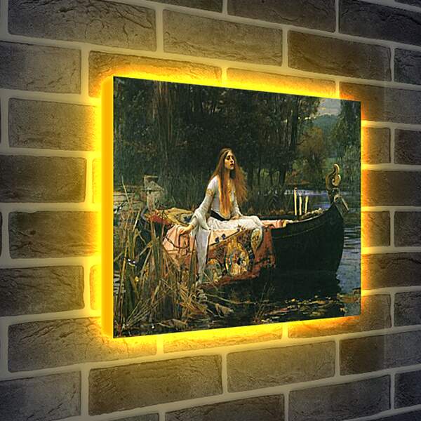 Лайтбокс световая панель - The Lady of Shalott. Джон Уотерхаус