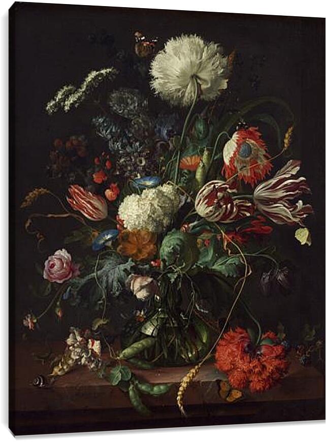 Постер и плакат - Ваза с цветами - натюрморт. Ян Хем Давидс Де
