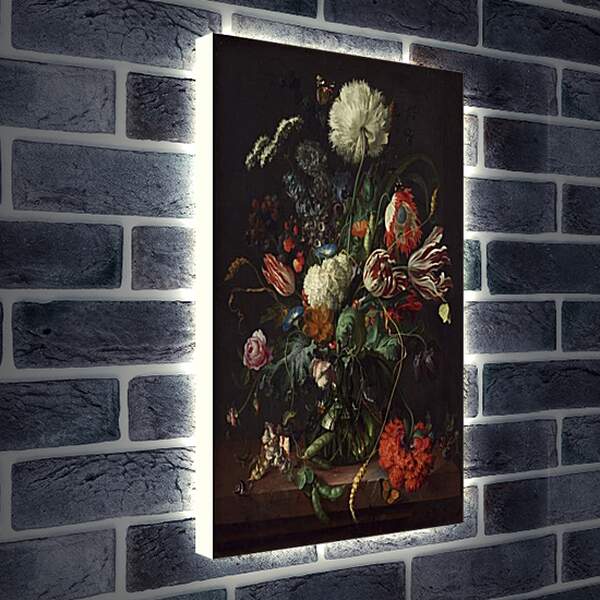 Лайтбокс световая панель - Ваза с цветами - натюрморт. Ян Хем Давидс Де