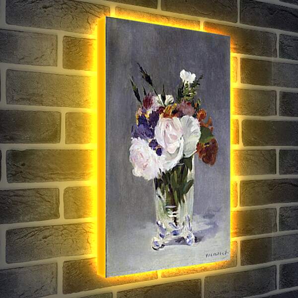 Лайтбокс световая панель - Цветы в хрустальной вазе. Эдуард Мане
