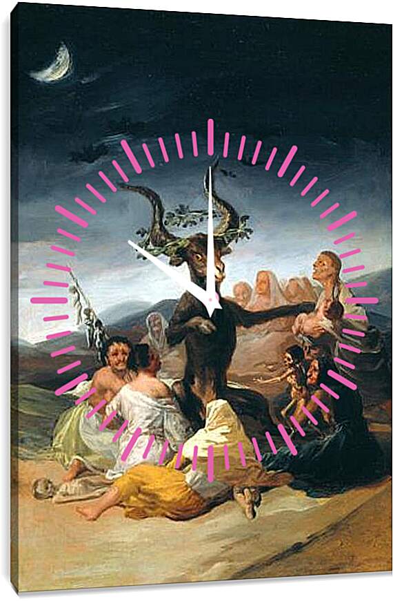 Часы картина - El Aquelarre. Франсиско Гойя
