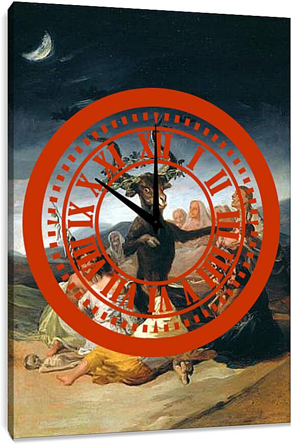 Часы картина - El Aquelarre. Франсиско Гойя