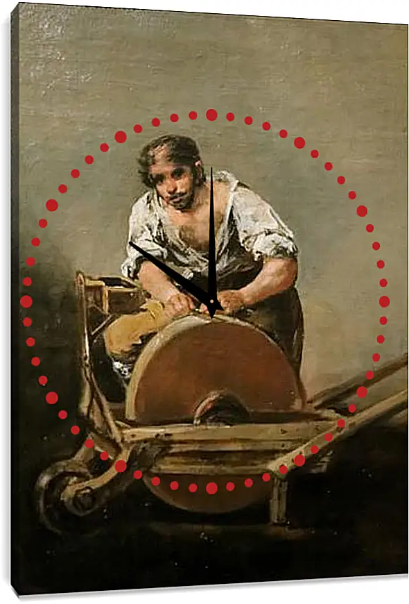 Часы картина - Grindstone. Франсиско Гойя