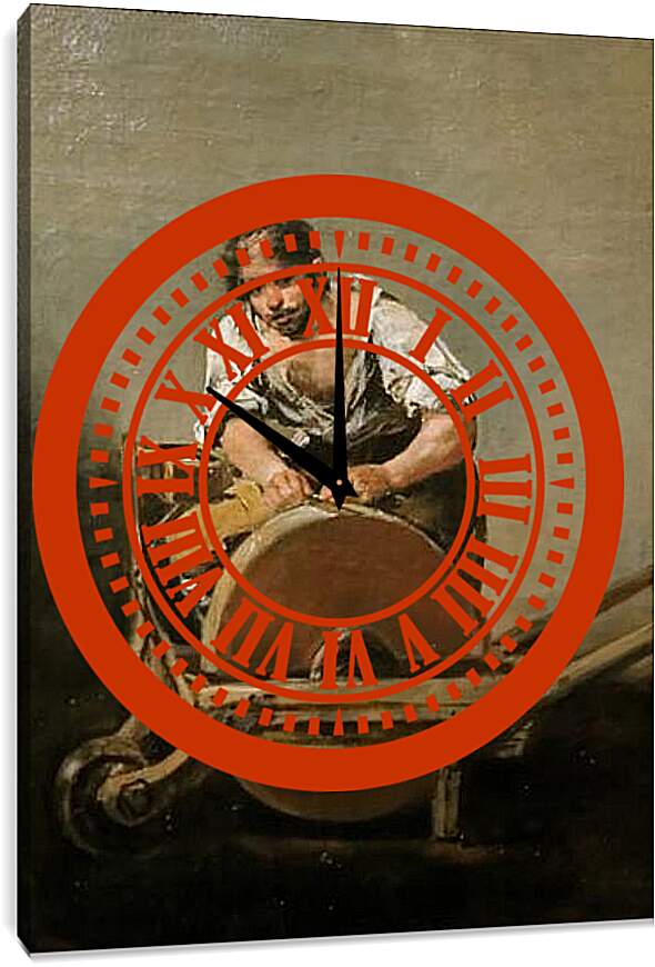 Часы картина - Grindstone. Франсиско Гойя