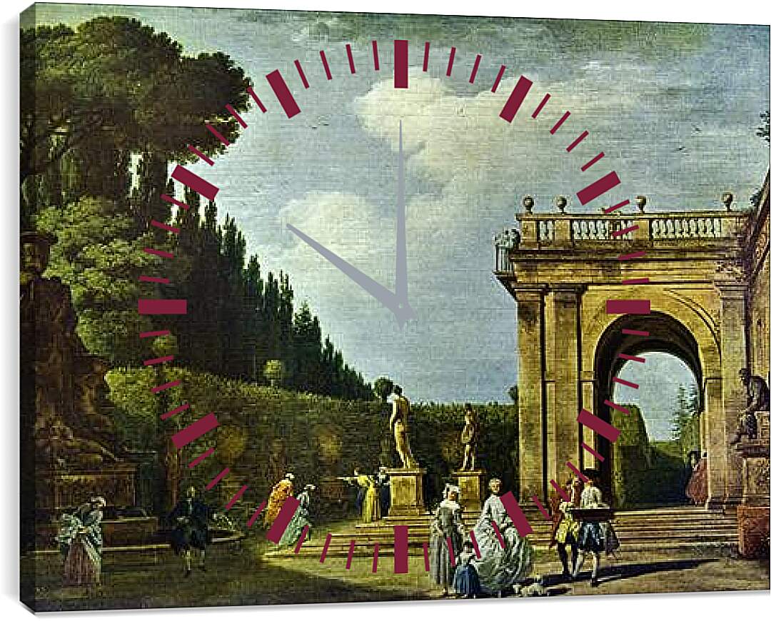 Часы картина - В парке. Клод Жозеф Верне