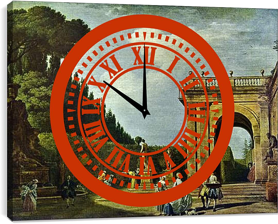 Часы картина - В парке. Клод Жозеф Верне