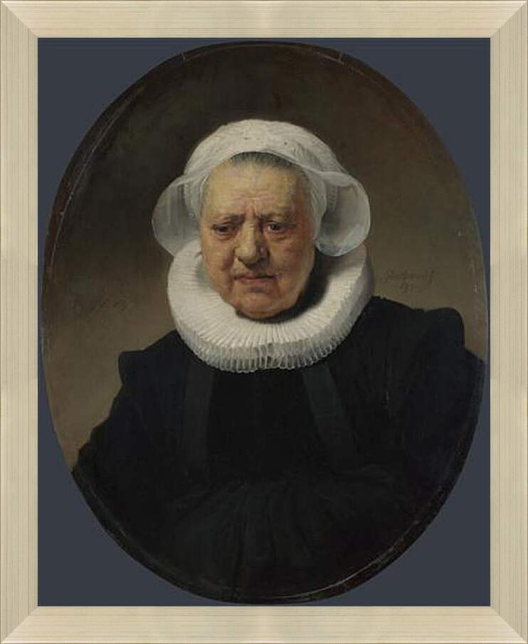 Картина в раме - Portrait of Aechje Claesdr. Рембрандт